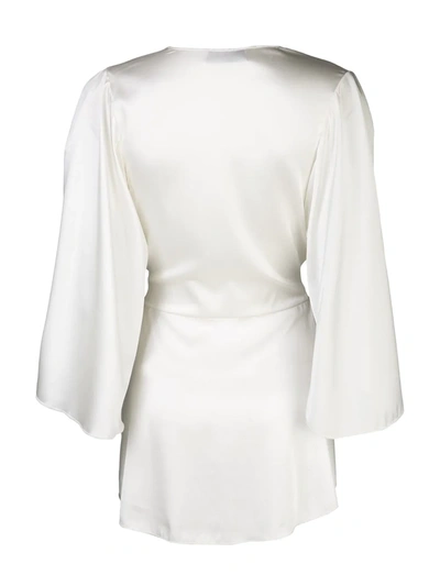 Shop Fleur Du Mal Angel Sleeve Robe In White