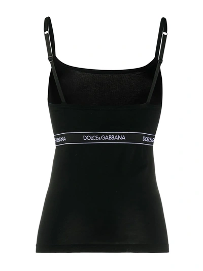 Shop Dolce & Gabbana Logo Band Tank Top In Black
