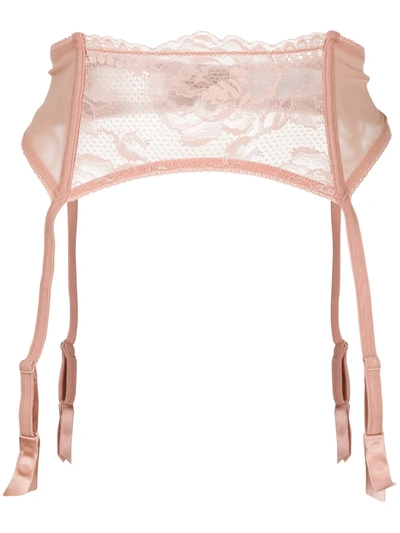 Shop La Perla Brigitta Suspender Belt In Pink