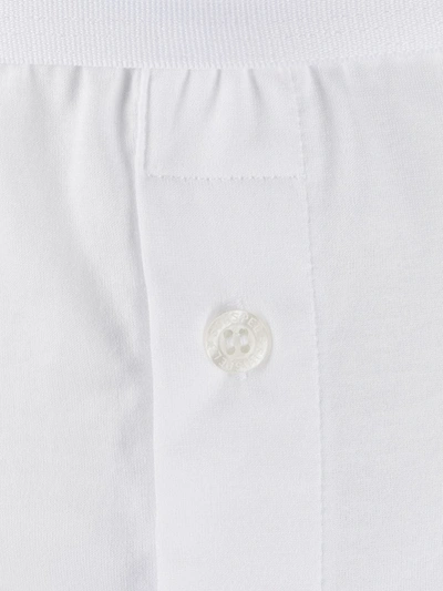 Sunspel Buttoned Branded Boxers In White