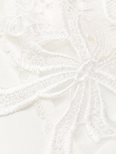 Belle Et Bon Bon Bisoux Lace-detail Thong In White
