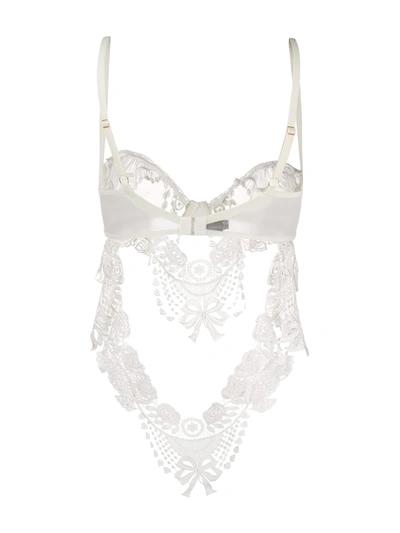 Shop Belle Et Bon Bon Bisoux Lace-detail Body In White