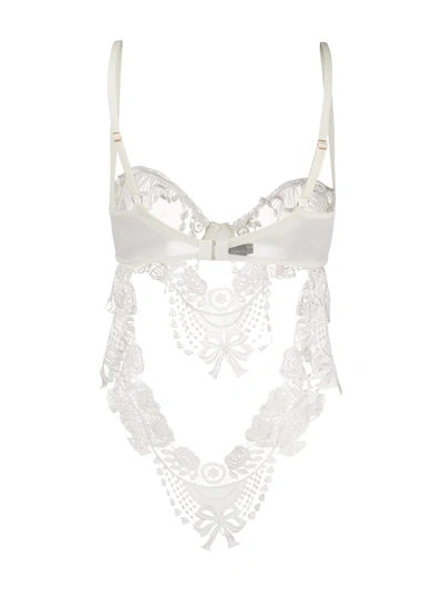 Belle Et Bon Bon Bisoux Lace-detail Body In White