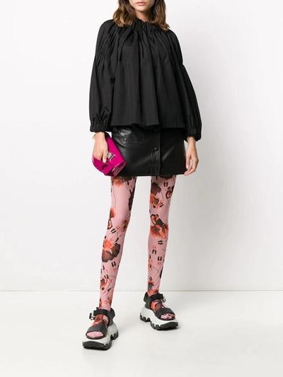 Shop Henrik Vibskov Waltz-print High-rise Tights In Pink