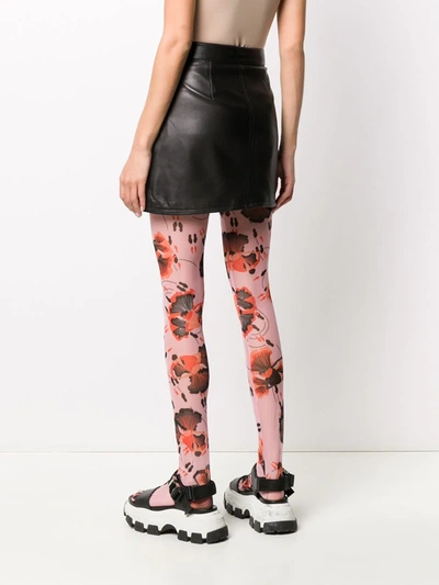 Shop Henrik Vibskov Waltz-print High-rise Tights In Pink