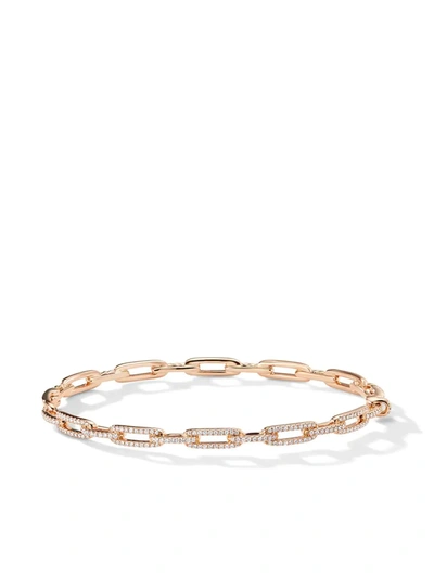 Shop David Yurman 18kt Rose Gold Stax Chain Diamond Bracelet In D8radi