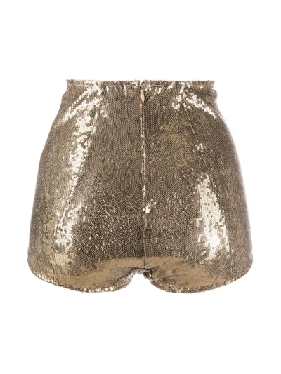 Shop Dolce & Gabbana Sequin-embellished Culotte Briefs In Gold