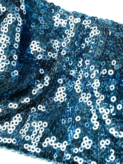 Dolce & Gabbana Sequined Balcony Bra In Blue