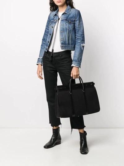Shop Saint Laurent Verneuil Tote Bag In Black
