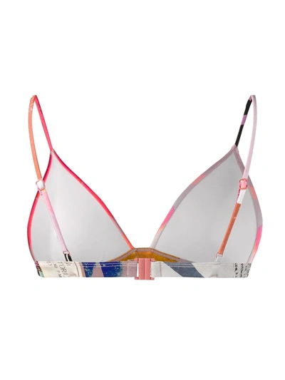 Shop Zimmermann Abstract Print Triangle Bra In Pink