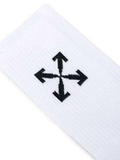 Shop Off-white Arrows Knitted Socks In White