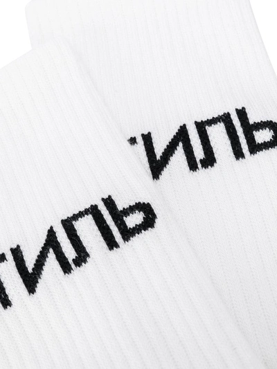 Shop Heron Preston Стиль Ribbed Detail Socks In White