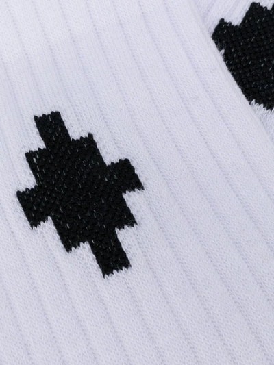 Shop Marcelo Burlon County Of Milan Cross Logo Socks In White