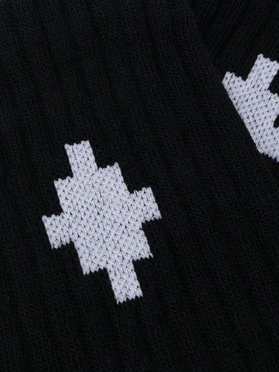 Shop Marcelo Burlon County Of Milan Cross Logo Socks In Black