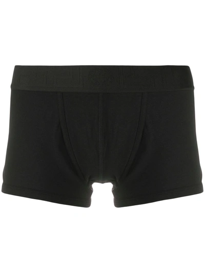 Shop Versace Elasticated-waist Boxer Briefs In Black