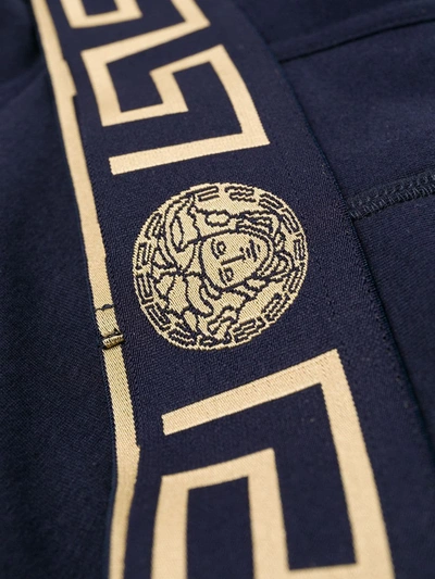 Versace Greca Border Boxers In Blue