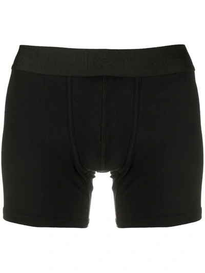 Shop Versace Elasticated-waistband Boxers In Black