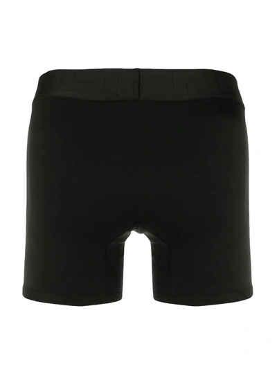 Shop Versace Elasticated-waistband Boxers In Black