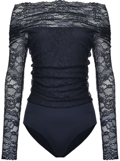 Long-sleeved lace bodysuit PINKO → Shop Online