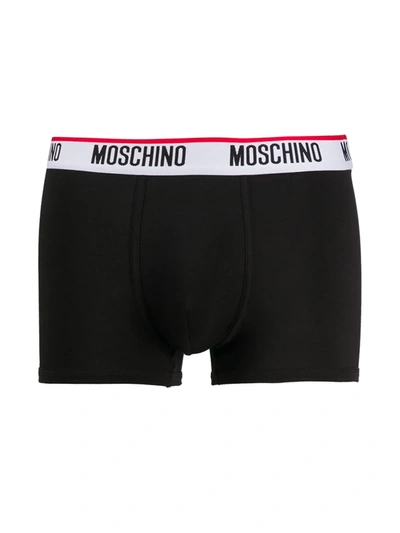 Shop Moschino Logo Boxers In Black