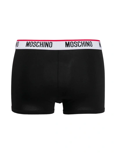 Shop Moschino Logo Boxers In Black