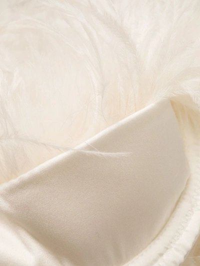Shop Gilda & Pearl Feather-detail Esme Bra In White