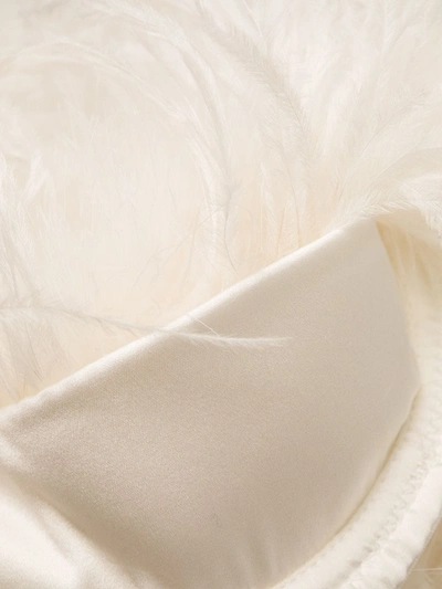 Gilda & Pearl Feather-detail Esme Bra In White