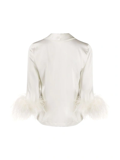 Gilda & Pearl Esme Stretch-satin Pyjama Shirt In White