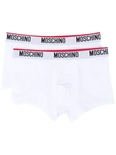 Moschino Logo Boxers In White