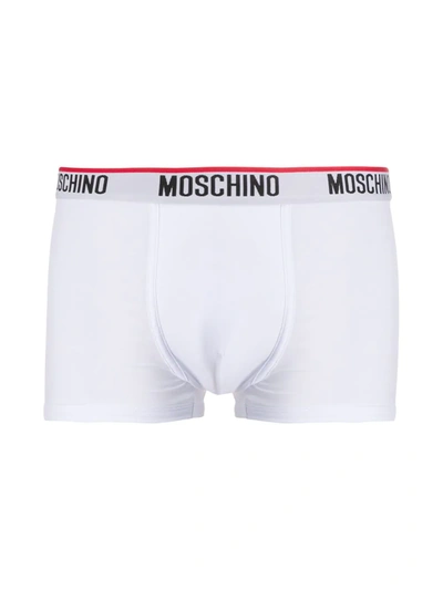 Shop Moschino Logo Boxers In White