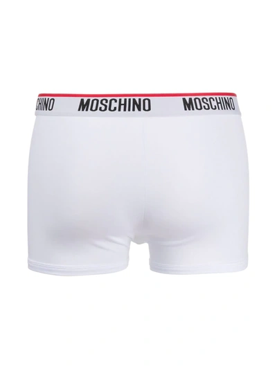 Shop Moschino Logo Boxers In White