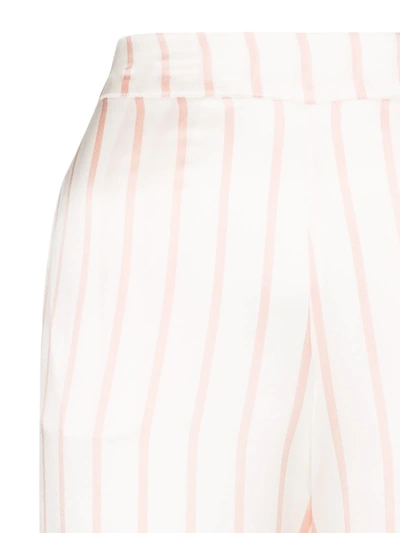 Shop Asceno London Stripe Pyjama Bottoms In White