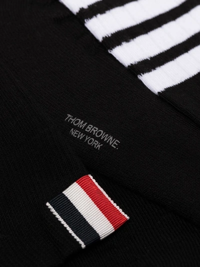 Shop Thom Browne 4-bar Stripe Socks In Black