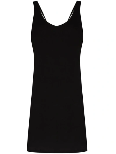 Shop Skin Catherine U-neck Nightdress In Black