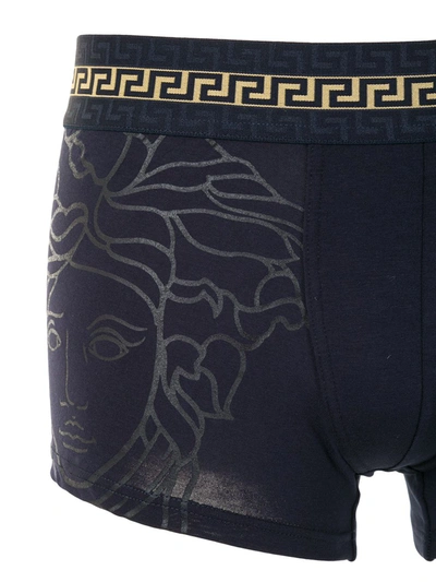 Shop Versace Medusa-print Boxer Shorts In Blue