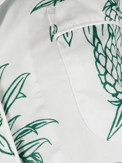 Shop Desmond & Dempsey Howie Pineapple Signature Pyjama Set In White