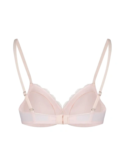 Hanro Lace Trim Wireless Bra In Neutrals