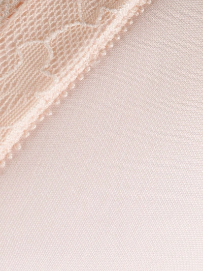 Hanro Lace Trim Wireless Bra In Neutrals