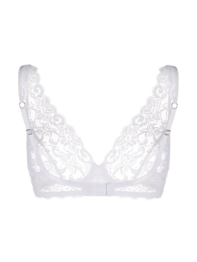 Hanro Luxury Moments Lace Unlined Underwire Bra In White