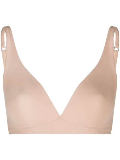 Shop Hanro Sensation Soft Cup Wireless Bra In Neutrals