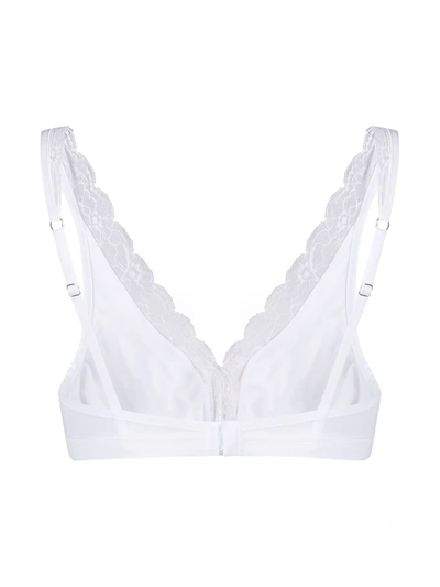 Hanro White Lace-trimmed Soft-cup Bra In White