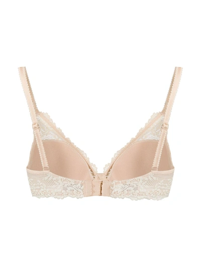 Shop Wacoal Embrace Lace Plunge Bra In Neutrals