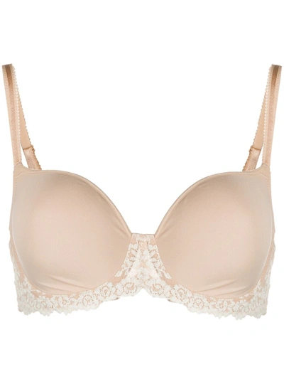 Shop Wacoal Embrace Lace Contour Bra In Neutrals