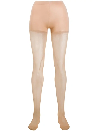 Shop Wolford Individual 10 Control Tights In Neutrals