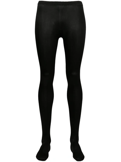 Shop Wolford Satin De Luxe Tights In Black