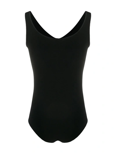 Shop Wolford Ribbed-knit Body In Black