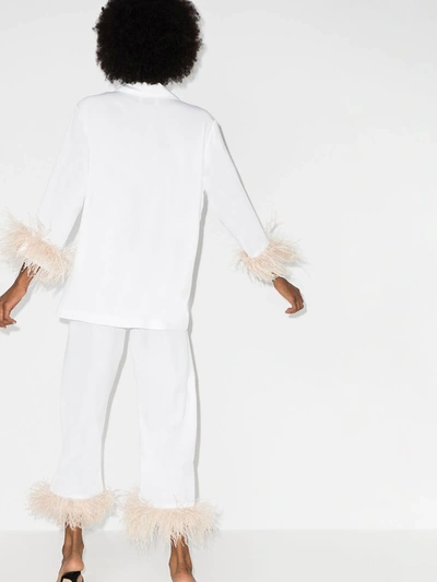 Shop Sleeper Party Feather-trim Pyjama In White