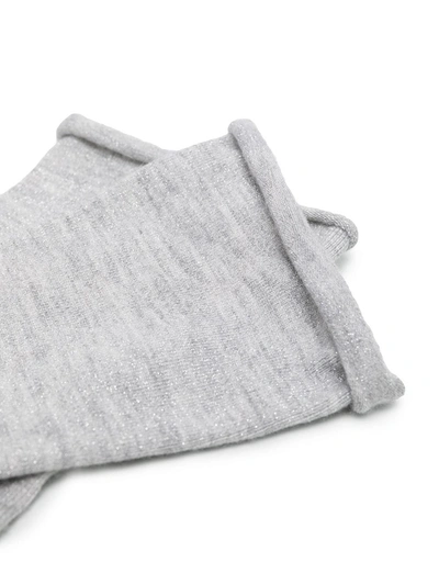 Shop Brunello Cucinelli Plain Ankle Socks In Grey