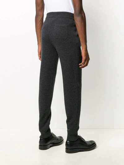 Shop Ermenegildo Zegna Cashmere Knit Track Pants In Grey