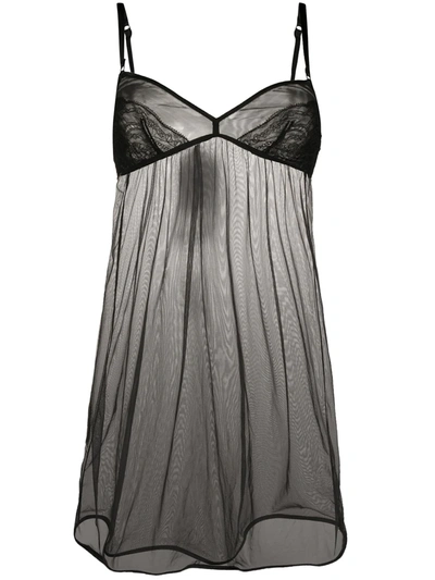 Shop Dolce & Gabbana Sheer Nightgown In Black
